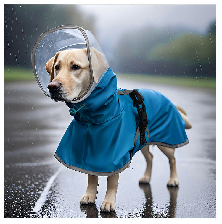 Waterproof Dog Raincoat with Belly Strap – Reflective Pet Rain Jacket Cloak for Small to Large Dogs