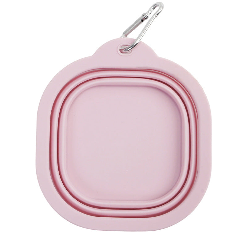 AuriPaw 350ml Collapsible Dog Travel Bowl with Carabiner – Silicone Food & Water Bowl
