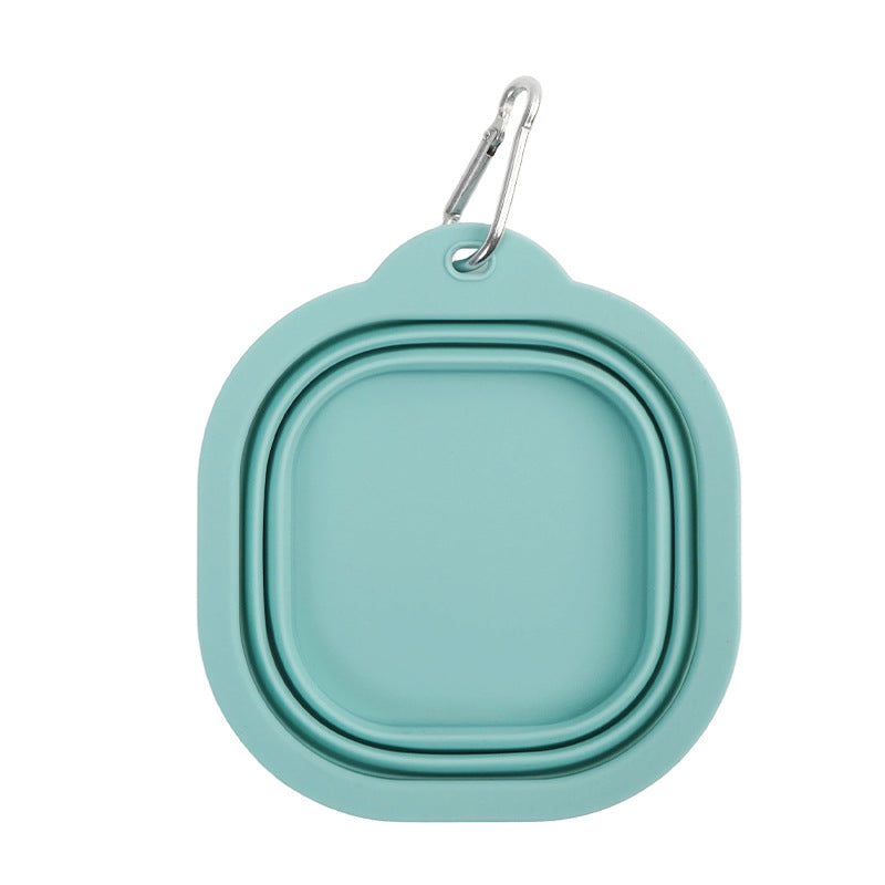 AuriPaw 350ml Collapsible Dog Travel Bowl with Carabiner – Silicone Food & Water Bowl
