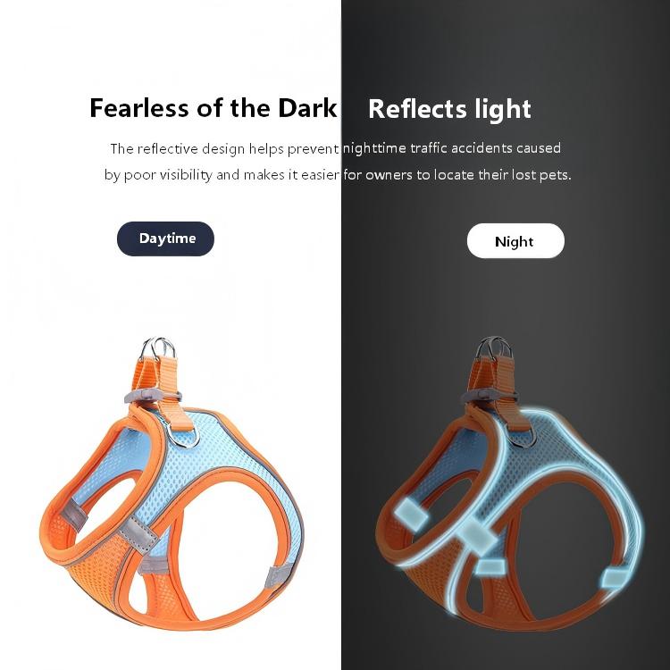 Adjustable Pet Harness with Reflective Leash - Breathable Design for Dogs & Cats