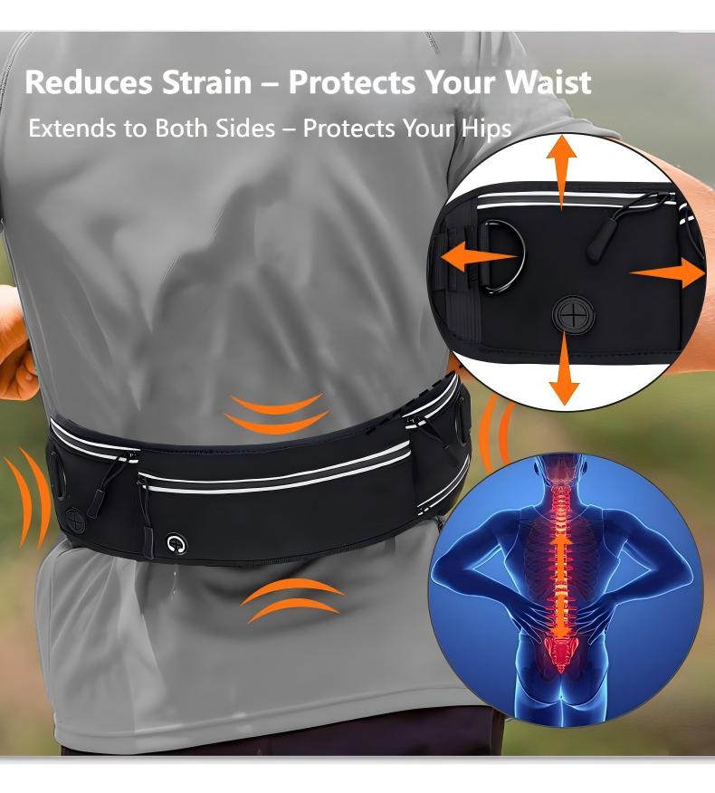 Hands-Free Running Dog Leash with Waist Belt – Shock-Absorbing, Reflective Nylon Retractable Pet Leash for Jogging & Walking