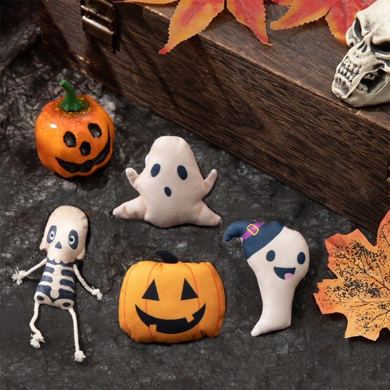 Halloween Cat Toys Set of 6 with Catnip – Interactive Self-Play & Entertaining Toys for Cats