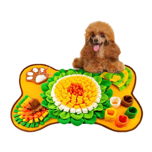 AuriPaw Dog Snuffle Mat – Interactive Enrichment Training Toy & Slow Feeding Foraging Pad, Nose Work Stress Relief Play Mat for Dogs