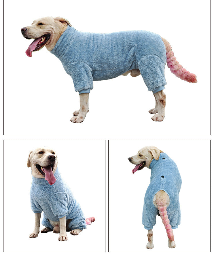 High-Neck Quilted Pet Jacket – Four-Legged Pullover Coat for Dogs & Cats, Warm & Cozy