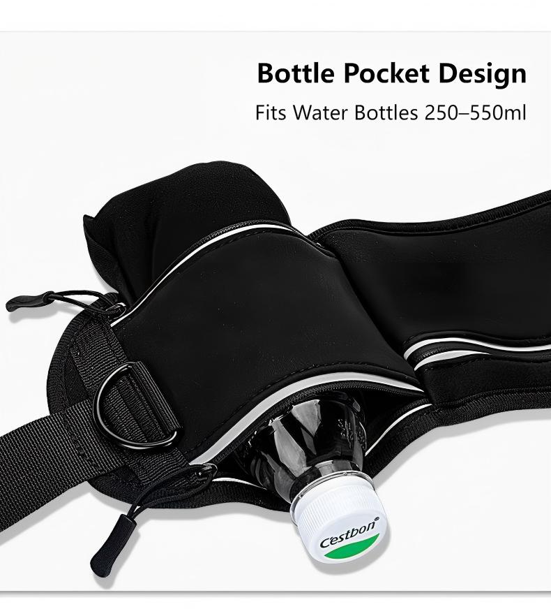 Hands-Free Running Dog Leash with Waist Belt – Shock-Absorbing, Reflective Nylon Retractable Pet Leash for Jogging & Walking