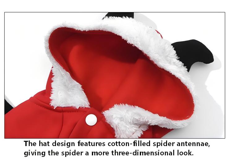 Festive Pet Fleece Hoodie – Christmas & Halloween Dog Costume Outfit, Warm and Soft Sweatshirt for Dogs