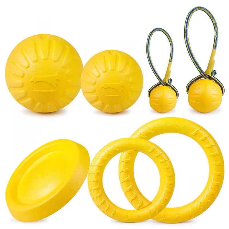 EVA Floating Dog Toy Set – 4-Piece Chew & Training Toys, Interactive Ring, Frisbee & Ball