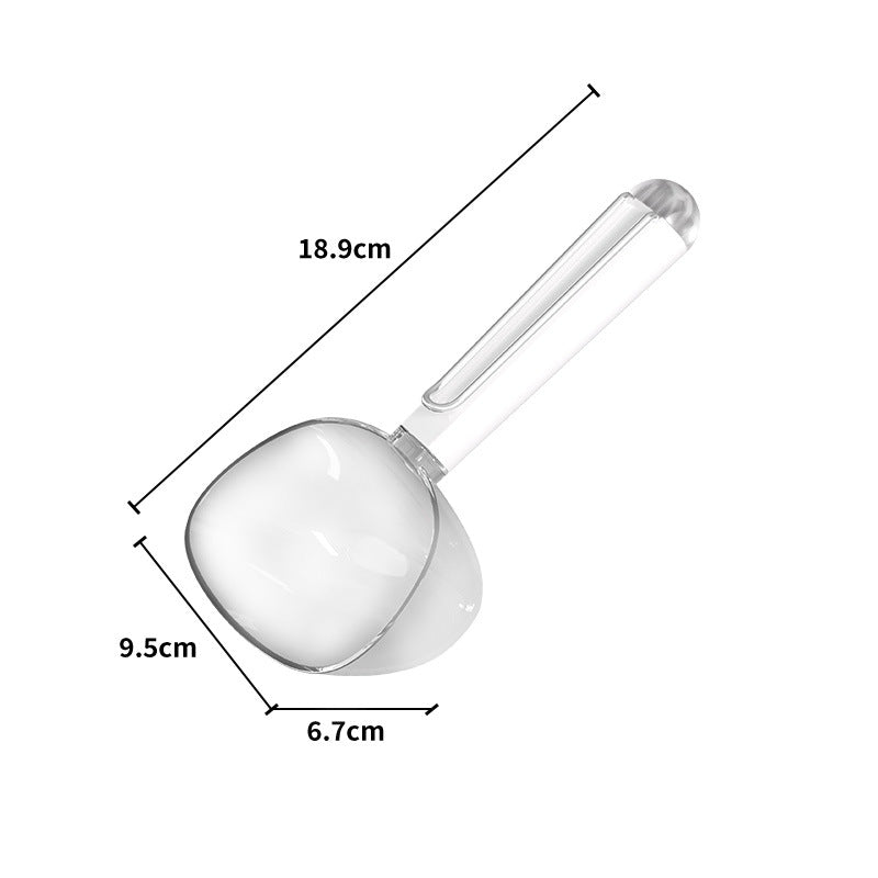 Pet Food Scoop with Stainless Steel Bag Clip – Large Handle, Measuring Scale for Cat & Dog Kibble