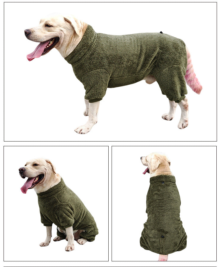High-Neck Quilted Pet Jacket – Four-Legged Pullover Coat for Dogs & Cats, Warm & Cozy