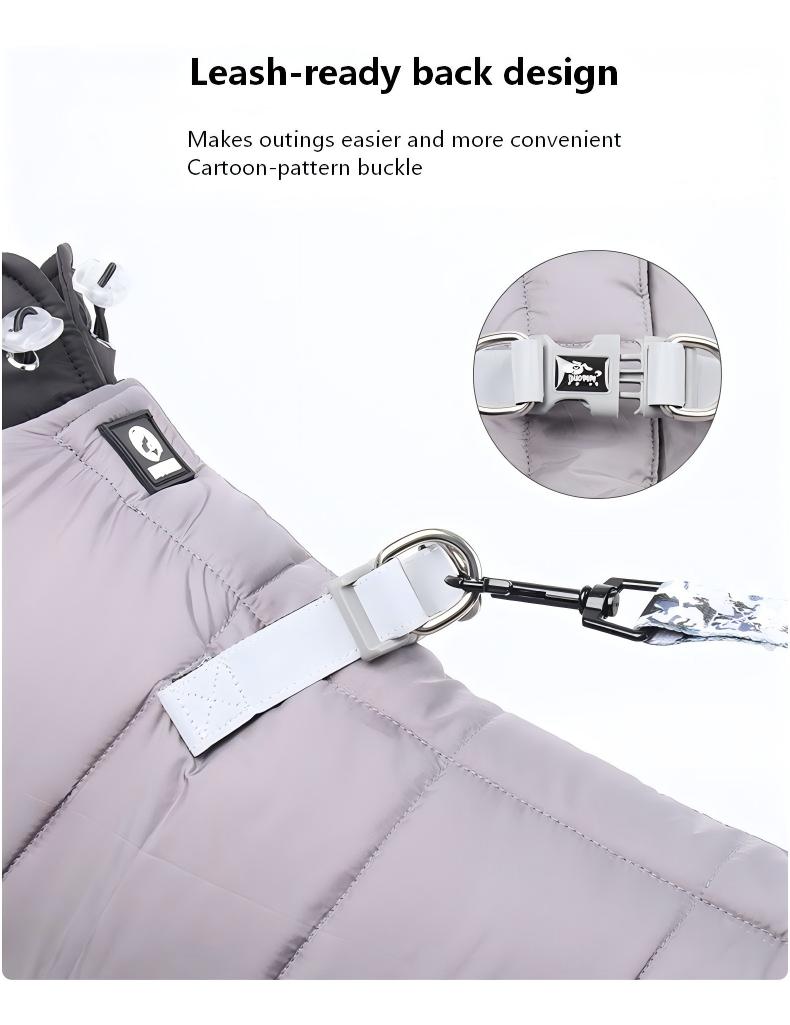 AuriPaw Thick Winter Dog Jumpsuit – Waterproof & Reflective Four-Leg Cotton Pet Jacket, Warm Full-Body Coat for Cold Weather