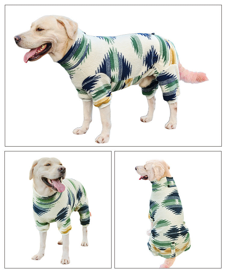 High-Neck Quilted Pet Jacket – Four-Legged Pullover Coat for Dogs & Cats, Warm & Cozy