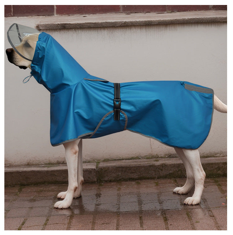 Waterproof Dog Raincoat with Belly Strap – Reflective Pet Rain Jacket Cloak for Small to Large Dogs
