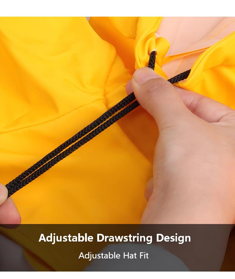 AuriPaw Large Dog Raincoat – Waterproof Reflective Dog Rain Jacket with Hood, Lightweight Two-Leg Design for Outdoor Walking & Safety