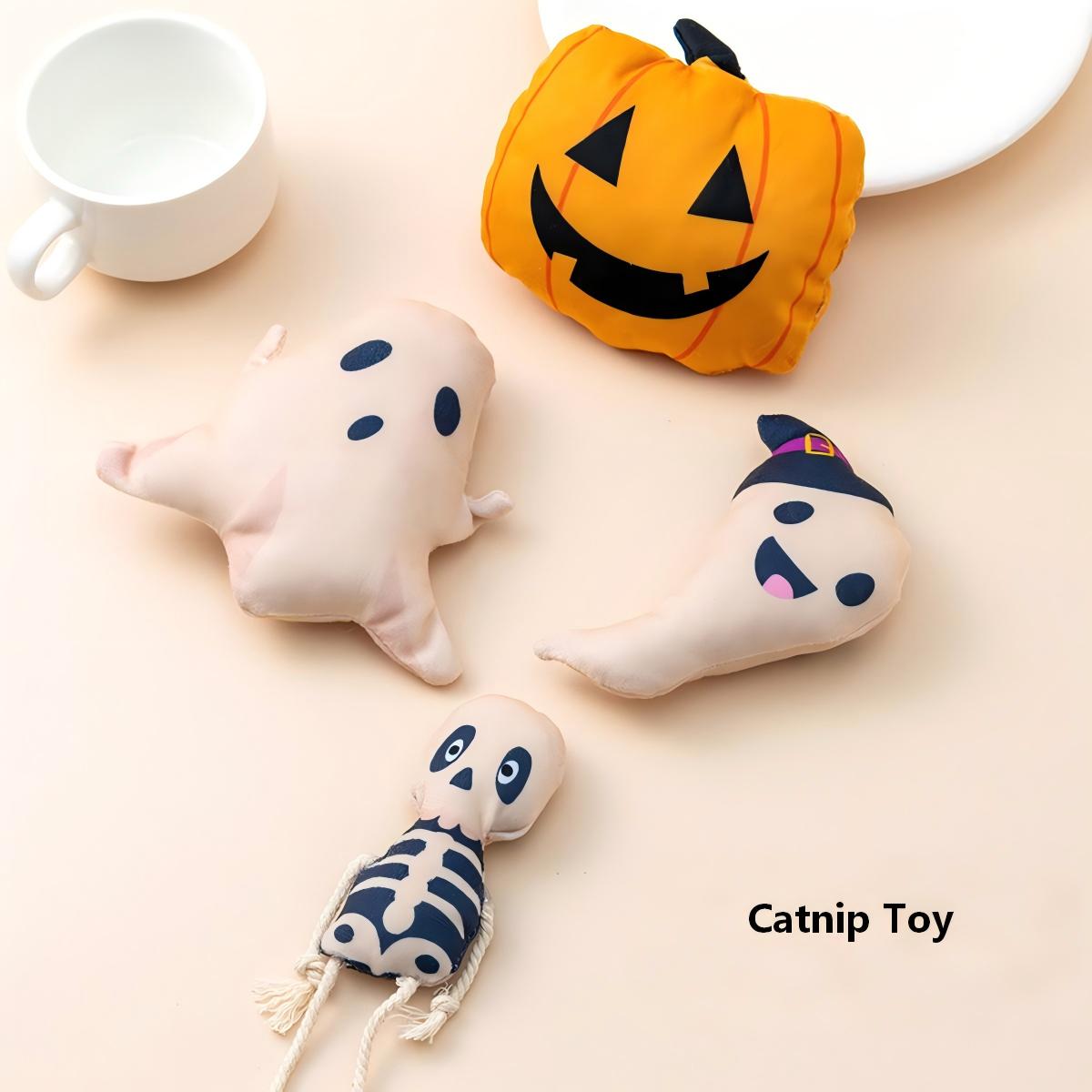 Halloween Cat Toys Set of 6 with Catnip – Interactive Self-Play & Entertaining Toys for Cats
