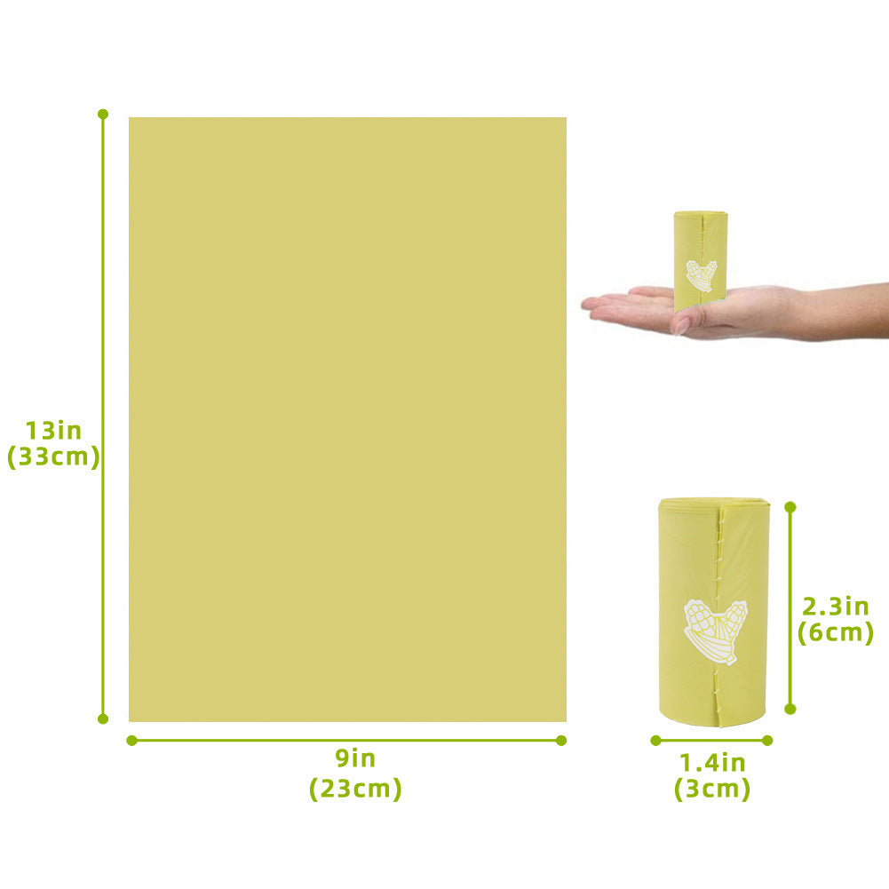 Cornstarch-Based Biodegradable Dog Poop Bags – Eco-Friendly, Strong Pet Waste Bags for Dogs