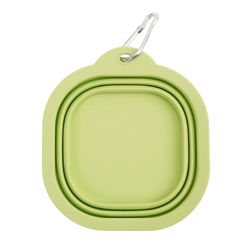 AuriPaw 350ml Collapsible Dog Travel Bowl with Carabiner – Silicone Food & Water Bowl