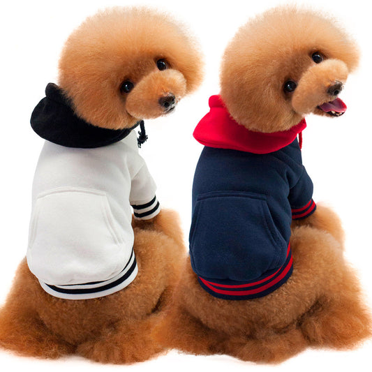 AuriPaw Stylish Color-Blocked Dog Hoodie – Warm & Cozy Pet Sweatshirt for Small Dogs