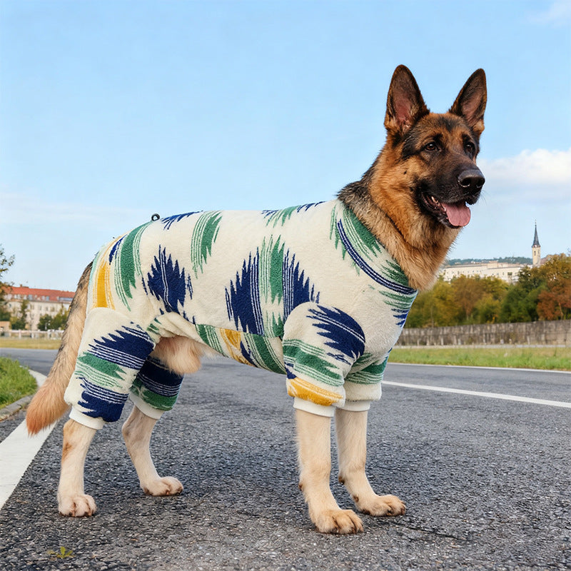 High-Neck Quilted Pet Jacket – Four-Legged Pullover Coat for Dogs & Cats, Warm & Cozy